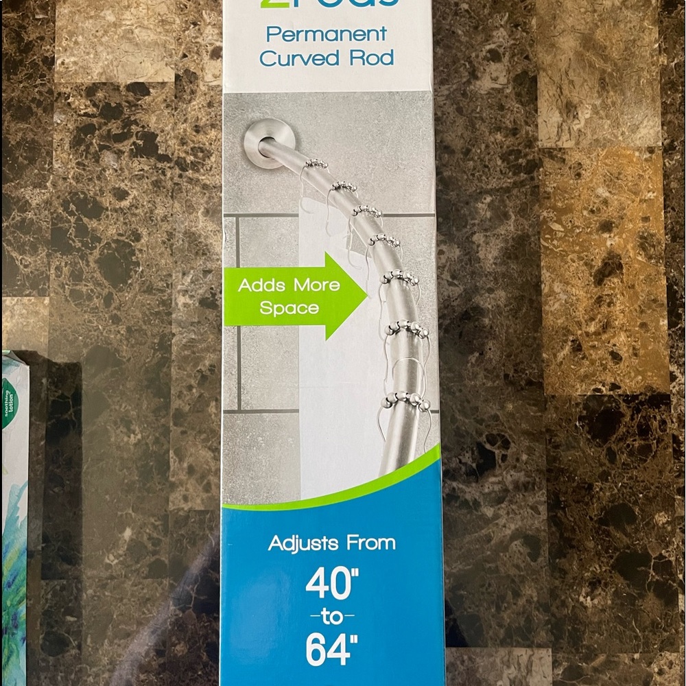EZ rod curved shower rod 🚿